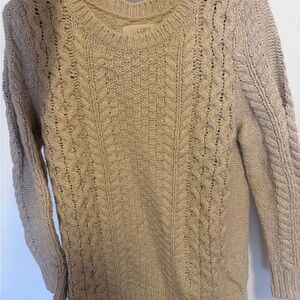 LOFT Women's Cable Knit Sweater - Light Tan